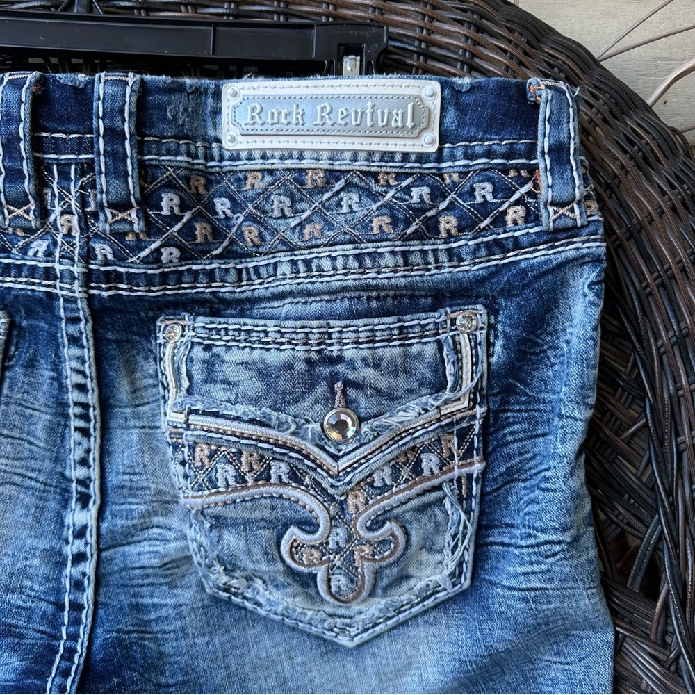 Rock Revival Rosewood Mid-Rise Ankle Skinny Jean 34x27 - Picture 3 of 12